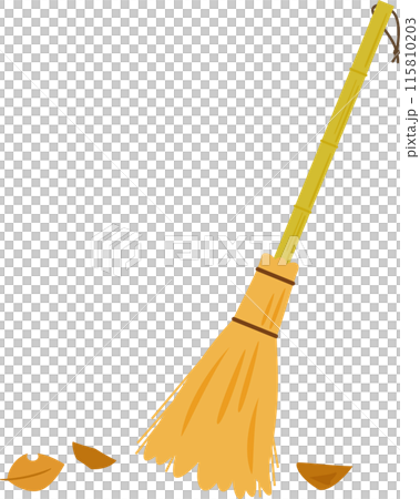 竹箒と落ち葉 竹箒と落ち葉 115810203