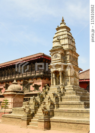 ネパールのバクタプルにあるダルバール広場の美しい風景 115810882