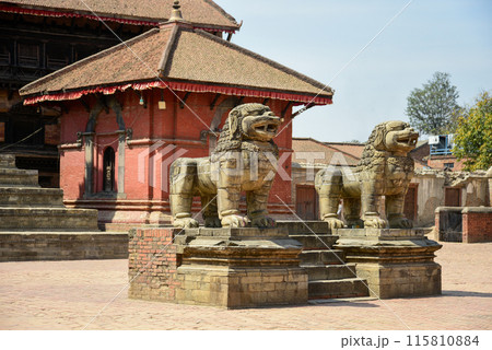 ネパールのバクタプルにあるダルバール広場の美しい風景 115810884