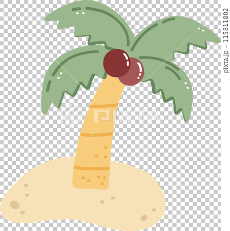 Coconut Tree Cartoon 115811802