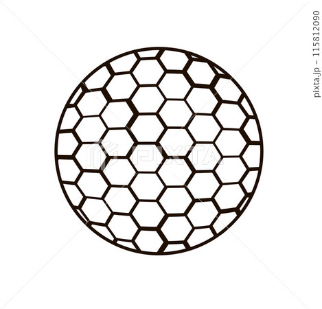 golf ball black and white outline vector illustration 115812090