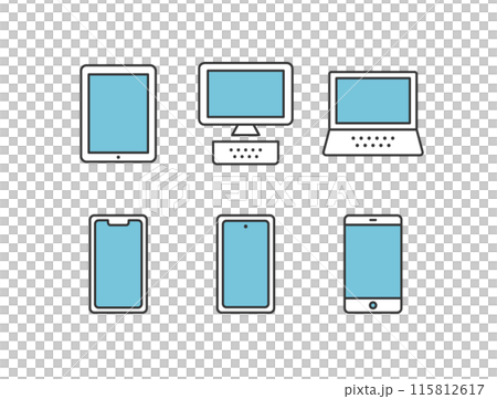 シンプルなパソコン・スマホセット シンプルなパソコン・スマホセット 115812617