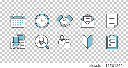 Business illustration set for recruitment, schedules, etc. 115812624