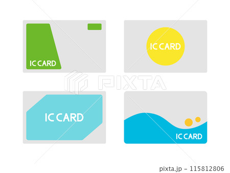 交通系ICカードのシンプルなイラスト 115812806