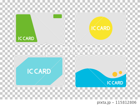 Simple illustration of a transportation IC card 115812806
