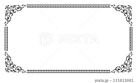 16:9 動画フレーム アンティーククラシック 115813081
