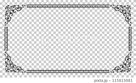16:9 動画フレーム アンティーククラシック 115813081
