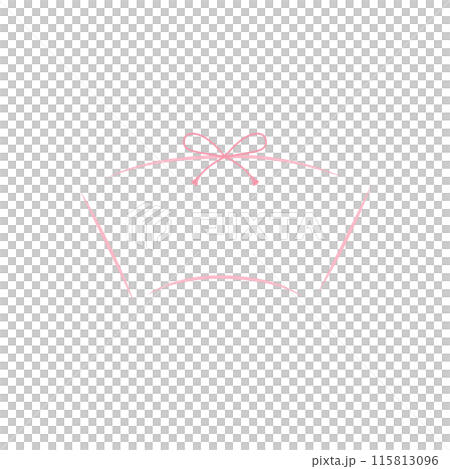 Pink fan-shaped line frame_Japanese style_single item Pink fan-shaped line frame_Japanese style_single item 115813096