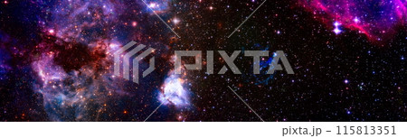 Space background.  Collage on space, science . Elements of this image furnished by NASA. 115813351