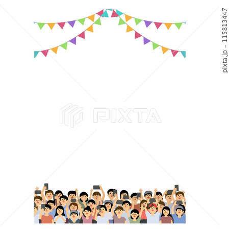 たくさんの人々とガーランド たくさんの人々とガーランド 115813447