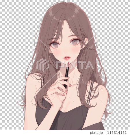 リップを塗る女性 115814151