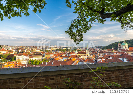 Cityscape view of the Lesser Town in Prague at sunset. Cityscape view of the Lesser Town in Prague at sunset. 115815795