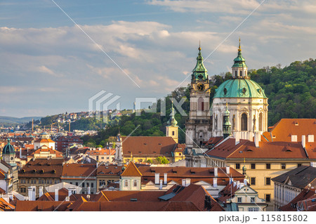 Cityscape view of Lesser Town with Church of Saint Nicholas Cityscape view of Lesser Town with Church of Saint Nicholas 115815802