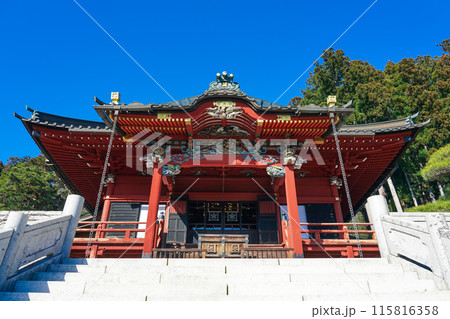 日蓮聖人の御真骨を安置する御真骨堂 身延山久遠寺(山梨県身延町) 日蓮聖人の御真骨を安置する御真骨堂 身延山久遠寺(山梨県身延町) 115816358