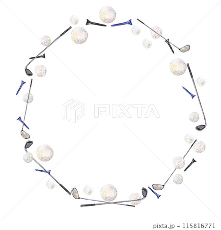 the circular frame of a golf theme the circular frame of a golf theme 115816771