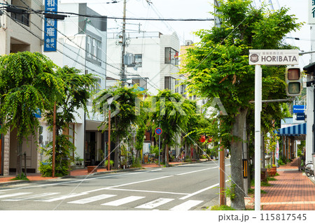 淡路島・洲本市の堀端筋商店街 淡路島・洲本市の堀端筋商店街 115817545
