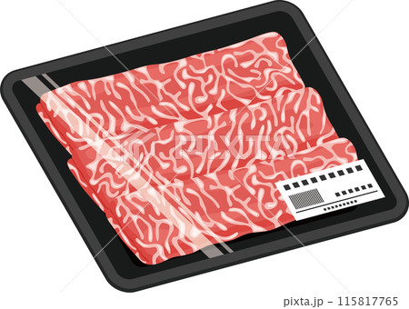 薄切り牛肉のイラスト 115817765
