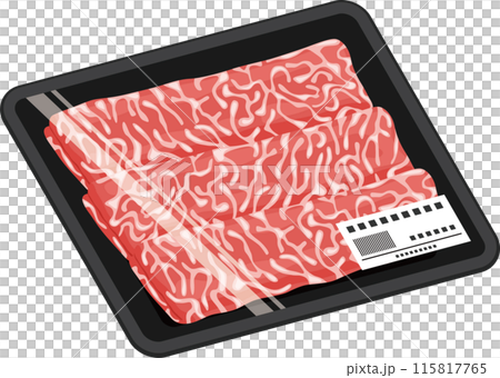薄切り牛肉のイラスト 115817765