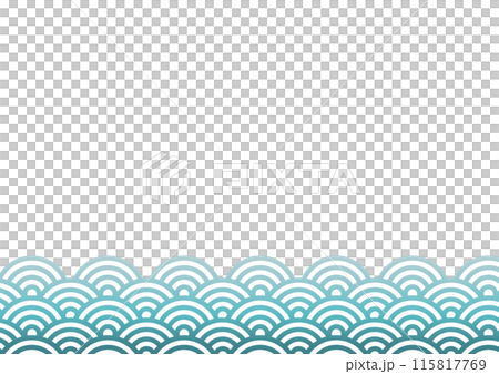Wave background with green and light blue gradation 115817769