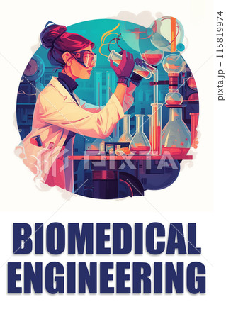 Female Biomedical Engineer Working in a Laboratory 115819974
