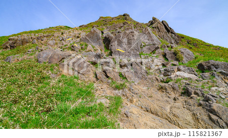 群馬県・谷川岳西黒尾根の急登 群馬県・谷川岳西黒尾根の急登 115821367