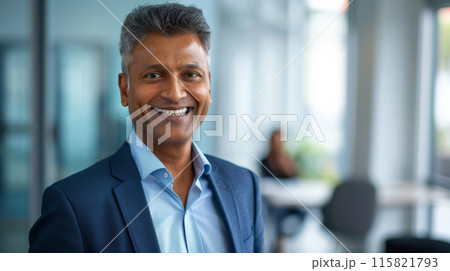Smiling mature man office worker, businessman 115821793