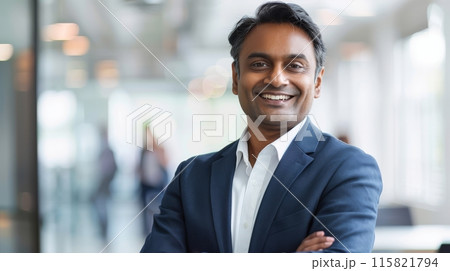Smiling mature man office worker, businessman 115821794