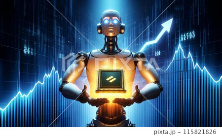 ロボットと半導体関連の株高上昇 ロボットと半導体関連の株高上昇 115821826