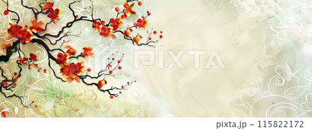 Abstract flowers background in Japanese style. 115822172