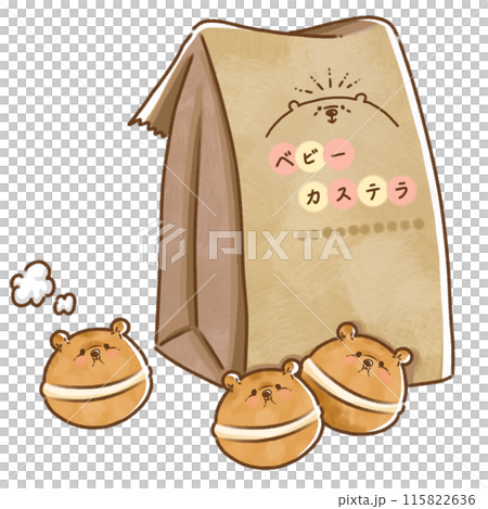ベビーカステラくまちゃん 115822636