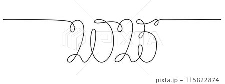 Decoration continuous line hand drawing sign for 2025 year calendar, presentation, poster. Vector stock illustration minimalism design isolated on white background. Editable stroke single line. EPS10 Decoration continuous line hand drawing sign for 2025 year calendar, presentation, poster. Vector stock illustration minimalism design isolated on white background. Editable stroke single line. EPS10 115822874