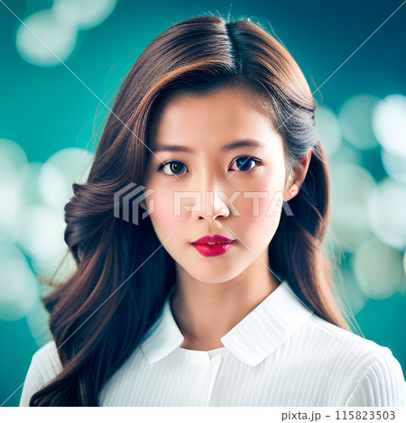 黒髪ロングヘアーのアジア系女性モデル　No.2 115823503