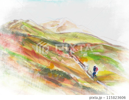 秋の登山【紅葉の月山へ】 115823606