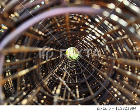 Background of metal bars at the construction site 115823994