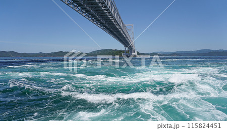迫力ある大潮 鳴門海峡(徳島県鳴門市) 迫力ある大潮 鳴門海峡(徳島県鳴門市) 115824451