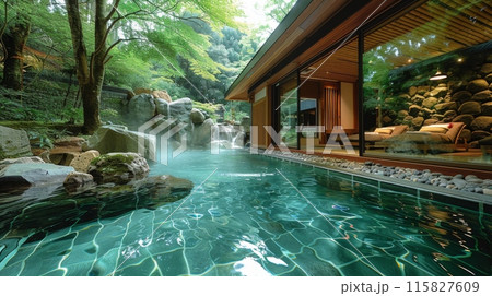 Golden Week Adventure in Japan. Explore the different types of onsen and their unique characteristics, such as the varying temperatures, mineral compositions, and surrounding landscapes. 115827609