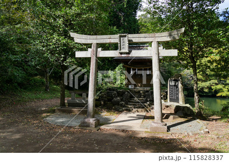 静岡県　伊東市　一碧湖（大池）　一碧湖神社 115828337