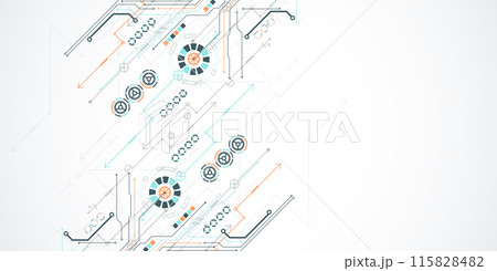 Abstract vector background on a technological theme. 115828482