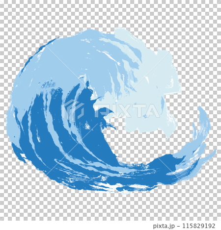 Powerful sea and wave splash illustration vector 115829192