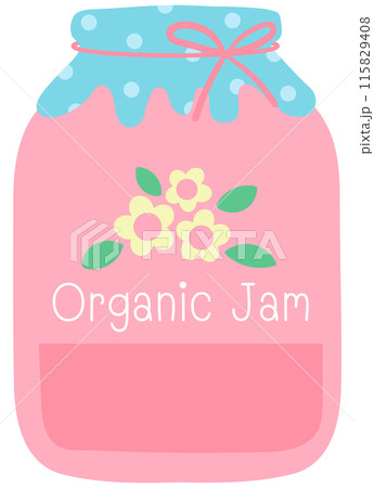 Cute cooking kitchenware in Children Style Cartoon illustration strawberry jam Cute cooking kitchenware in Children Style Cartoon illustration strawberry jam 115829408
