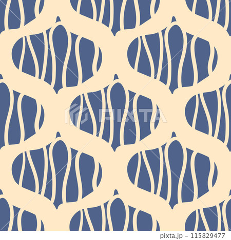 Abstract shapes seamless pattern. Organic damask elements endless background. Geometric modern repeat cover. Vector hand drawn illustration. Abstract shapes seamless pattern. Organic damask elements endless background. Geometric modern repeat cover. Vector hand drawn illustration. 115829477