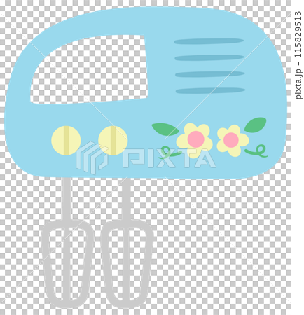 Cute cooking kitchenware in Children Style Cartoon illustration hand mixer 115829513