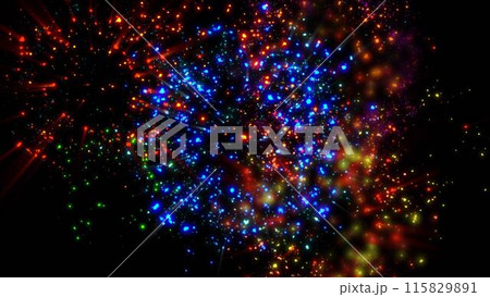 many fireworks flash against the dark sky many fireworks flash against the dark sky 115829891