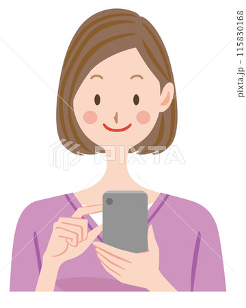 スマホを操作する女性 スマホを操作する女性 115830168