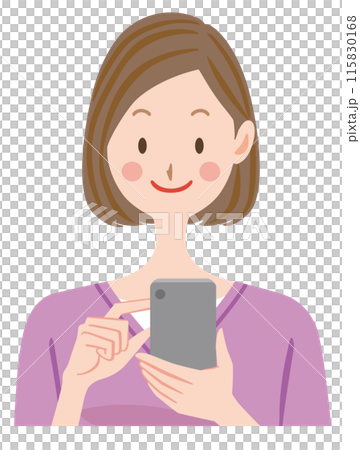スマホを操作する女性 スマホを操作する女性 115830168