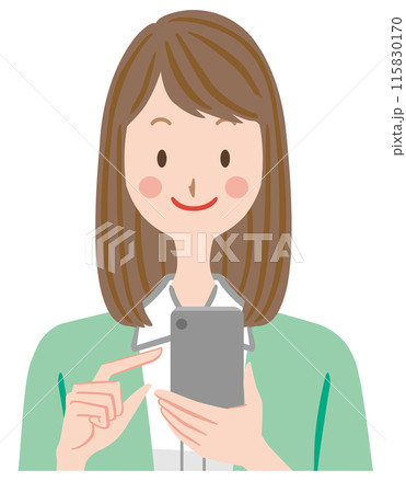 スマホを操作する女性 115830170