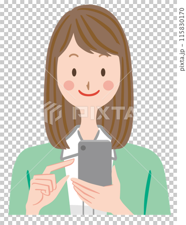 スマホを操作する女性 115830170
