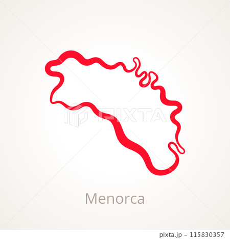Menorca - Outline Map 115830357