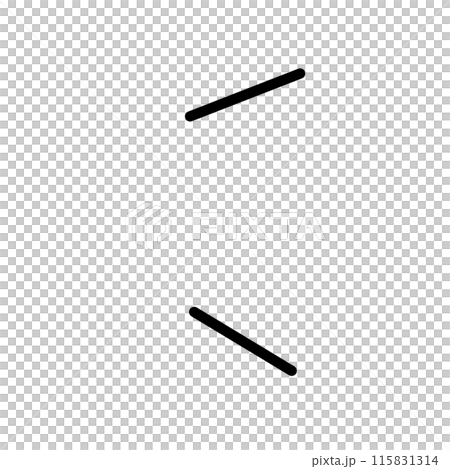 線二本だけの吹き出しのイラスト 115831314