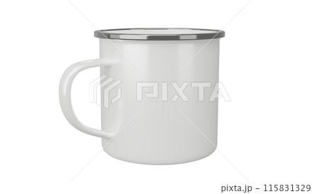 Coffee Camp Mug on isolated background. 3d render Coffee Camp Mug on isolated background. 3d render 115831329